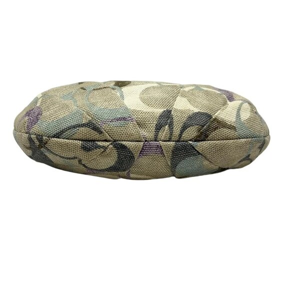 COACH Optic Signature - Beige Cream Multi PVC Leather Shoulder Bag - Picture 4 of 9